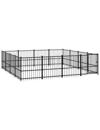 Gabbia per Cani da Esterno in Acciaio 15,05 m²