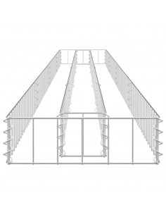 Gabbione Letto Rialzato in Acciaio Zincato 360x30x10 cm