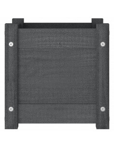 Fioriere da Giardino 2 pz Grigie 31x31x31 cm in Legno di Pino