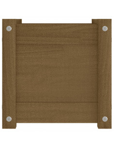 Fioriera da Giardino Miele 31x31x31 cm Legno Massello di Pino