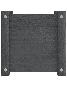 Fioriera da Giardino Grigia 31x31x31 cm Legno Massello di Pino