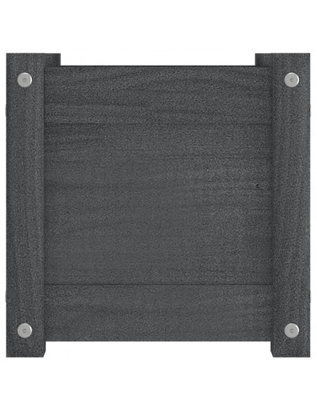 Fioriera da Giardino Grigia 31x31x31 cm Legno Massello di Pino