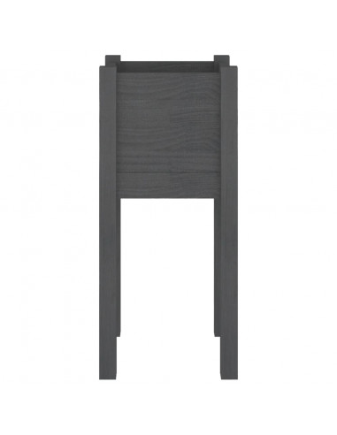 Fioriera da Giardino Grigie 31x31x70 cm Legno Massello di Pino