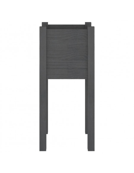 Fioriera da Giardino Grigie 31x31x70 cm Legno Massello di Pino