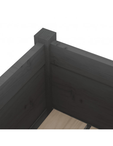 Fioriera da Giardino Grigie 31x31x70 cm Legno Massello di Pino