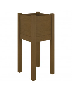 Fioriera da Giardino Miele 31x31x70 cm in Legno di Pino 2