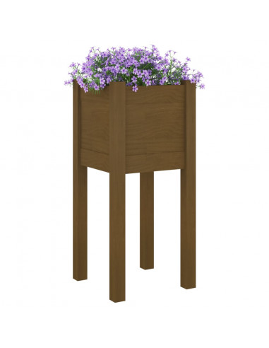 Fioriera da Giardino Miele 31x31x70 cm in Legno di Pino