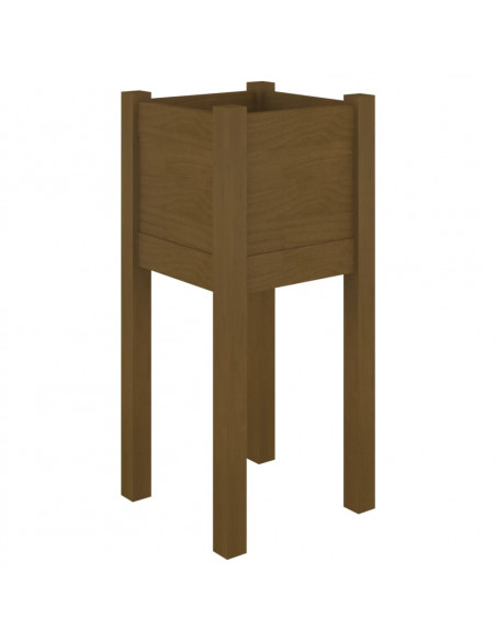 Fioriere da Giardino 2 pz Miele 31x31x70 cm in Legno di Pino