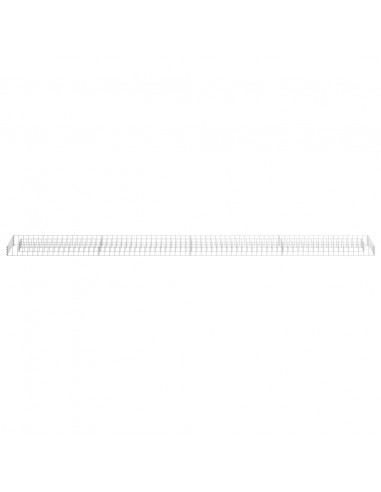 Gabbione Letto Rialzato in Acciaio Zincato 360x30x10 cm