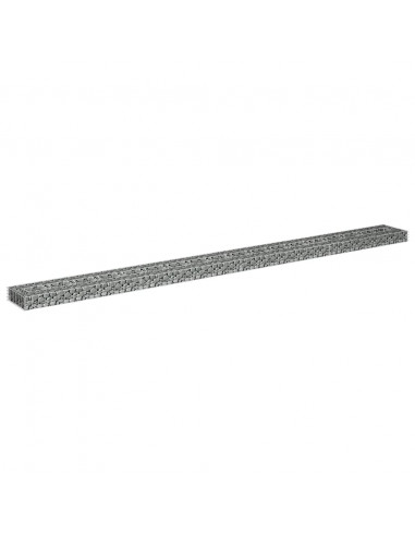 Gabbione Letto Rialzato in Acciaio Zincato 360x30x10 cm