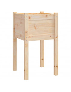 Fioriera da Giardino 40x40x70 cm in Legno Massello di Pino 2