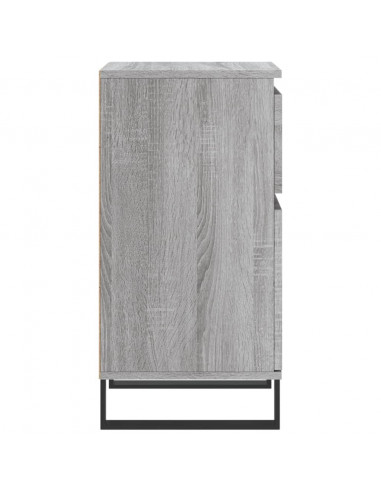 Credenze 2 pz Grigio Sonoma 40x35x70 cm in Legno Multistrato