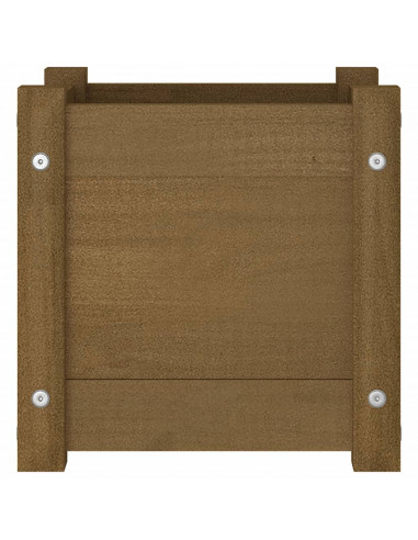 Fioriera da Giardino Miele 31x31x31 cm Legno Massello di Pino