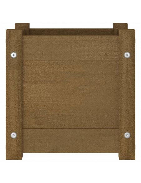 Fioriera da Giardino Miele 31x31x31 cm Legno Massello di Pino