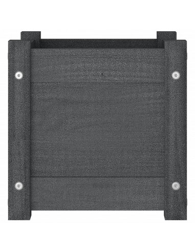 Fioriera da Giardino Grigia 31x31x31 cm Legno Massello di Pino