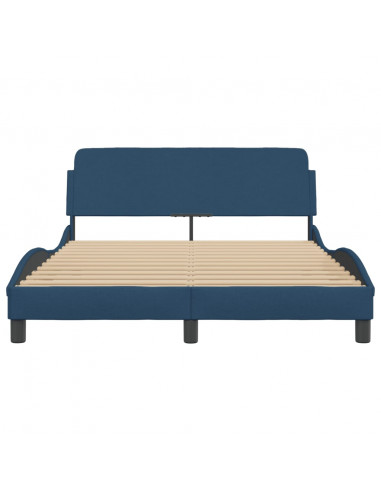 Giroletto con Testiera Blu 140x190 cm in Tessuto