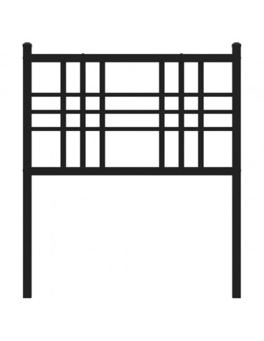 Testiera in Metallo Nero 75 cm