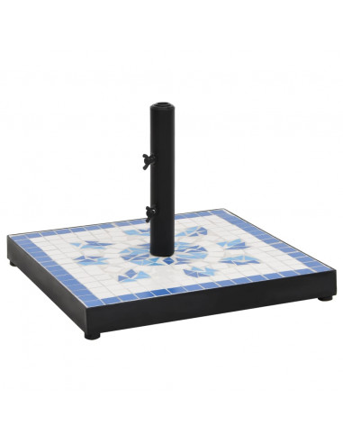Base per Ombrellone Blu e Bianco Quadrata 12 kg