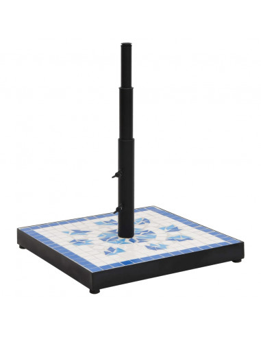 Base per Ombrellone Blu e Bianco Quadrata 12 kg