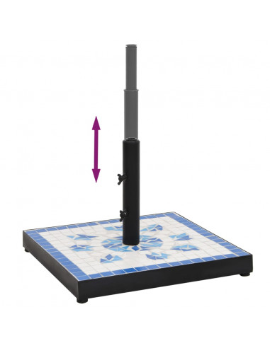 Base per Ombrellone Blu e Bianco Quadrata 12 kg