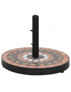 Base per Ombrellone Terracotta e Bianco Rotonda 12 kg 2