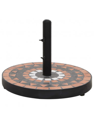 Base per Ombrellone Terracotta e Bianco Rotonda 12 kg