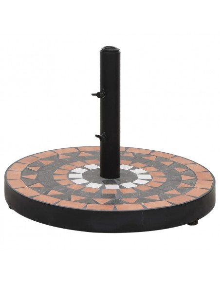 Base per Ombrellone Terracotta e Bianco Rotonda 12 kg