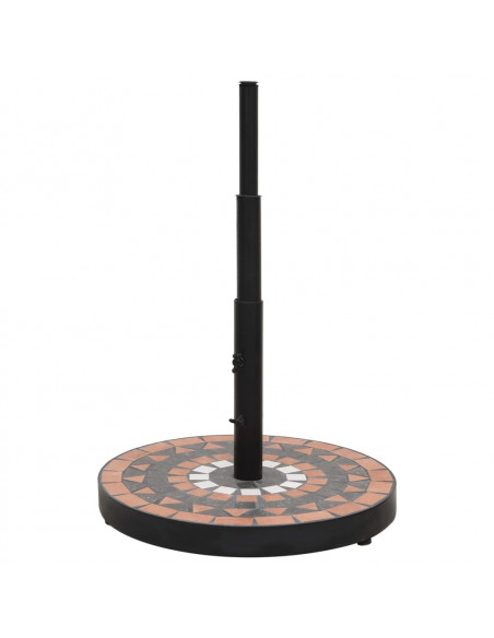 Base per Ombrellone Terracotta e Bianco Rotonda 12 kg