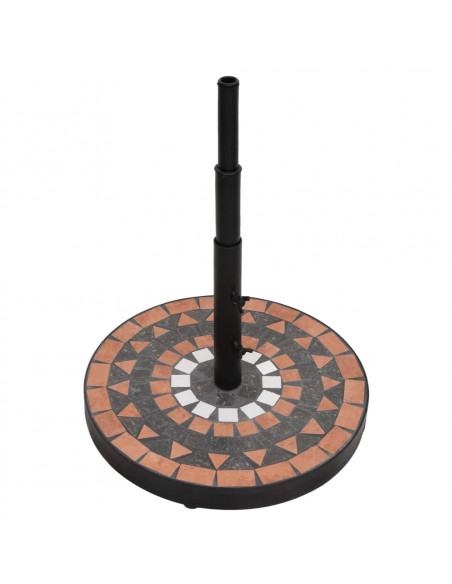 Base per Ombrellone Terracotta e Bianco Rotonda 12 kg