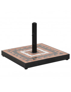 Base per Ombrellone Terracotta e Bianco Quadrata 12 kg 2