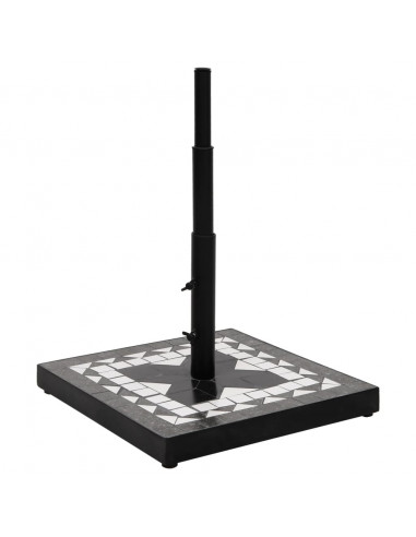 Base per Ombrellone Nero e Bianco Quadrata 12 kg