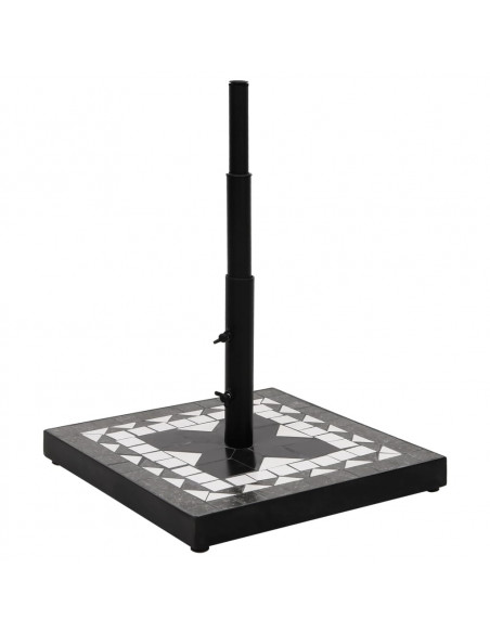 Base per Ombrellone Nero e Bianco Quadrata 12 kg