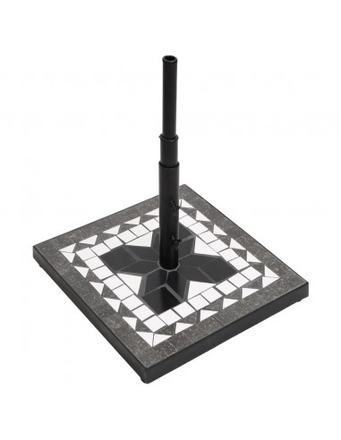 Base per Ombrellone Nero e Bianco Quadrata 12 kg