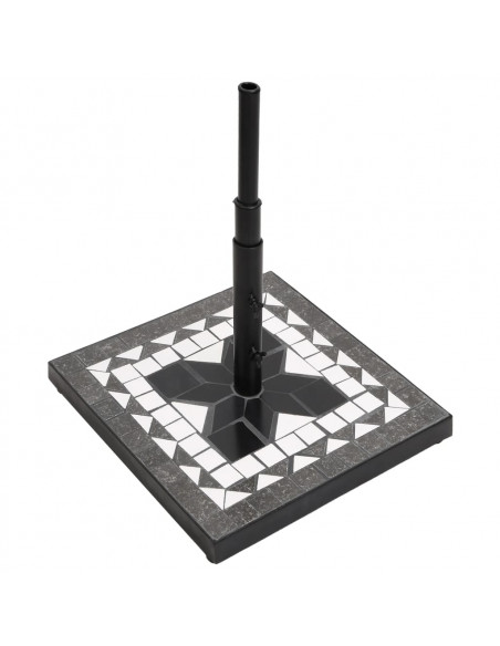 Base per Ombrellone Nero e Bianco Quadrata 12 kg