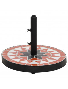 Base per Ombrellone Terracotta e Bianco Rotonda 12 kg 2