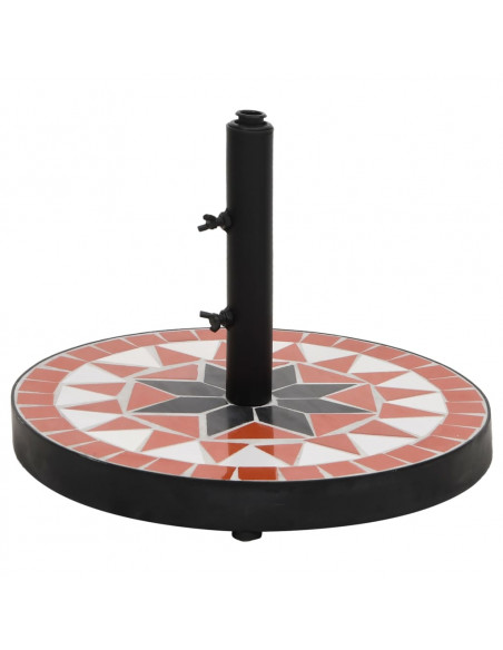 Base per Ombrellone Terracotta e Bianco Rotonda 12 kg