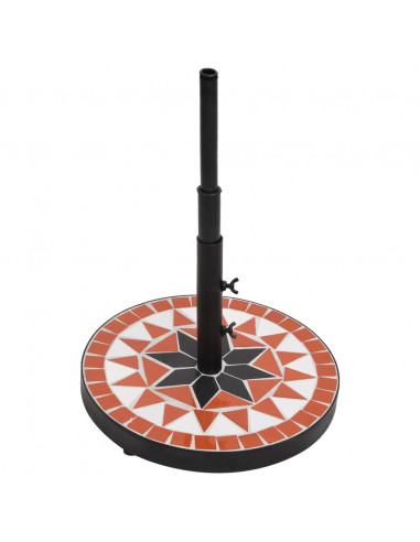 Base per Ombrellone Terracotta e Bianco Rotonda 12 kg