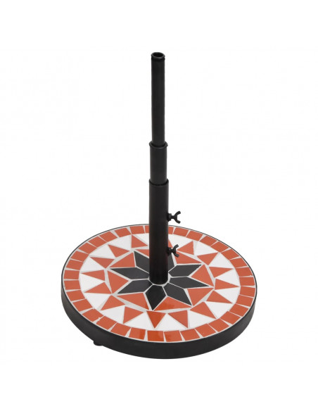 Base per Ombrellone Terracotta e Bianco Rotonda 12 kg