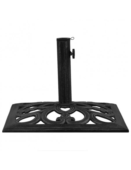Base per Ombrellone Nera 47x47x33 cm in Ghisa
