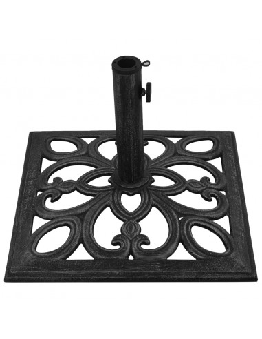 Base per Ombrellone Nera 47x47x33 cm in Ghisa