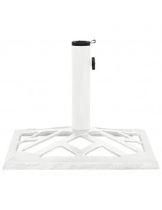 Base per Ombrellone Bianca 44x44x31 cm in Ghisa 2