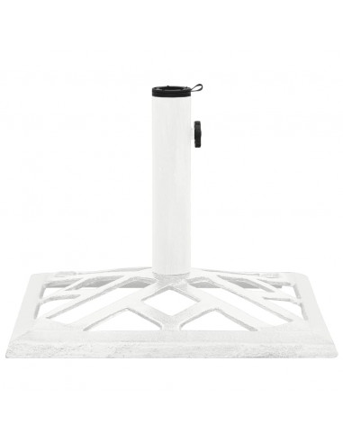 Base per Ombrellone Bianca 44x44x31 cm in Ghisa