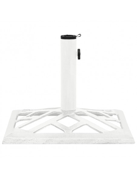 Base per Ombrellone Bianca 44x44x31 cm in Ghisa