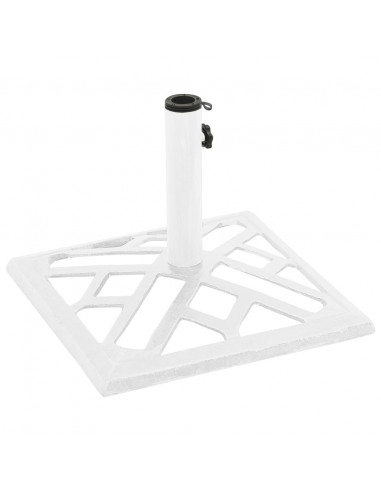 Base per Ombrellone Bianca 44x44x31 cm in Ghisa