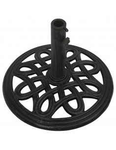 Base per Ombrellone Nera 44x44x32 cm in Ghisa 2