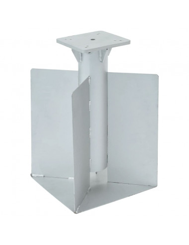 Base per Ombrellone Interrata Argento 27,5x27,5x45 cm Acciaio