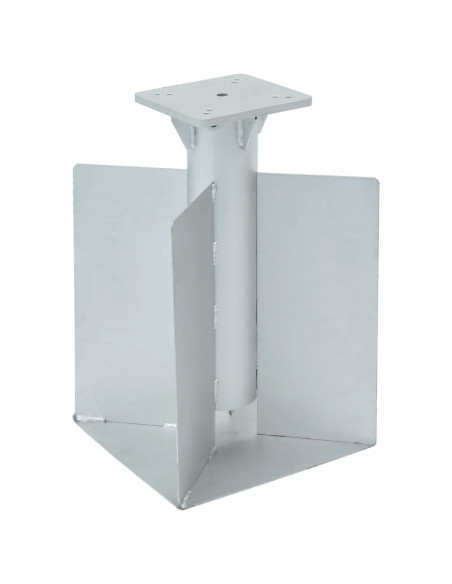 Base per Ombrellone Interrata Argento 27,5x27,5x45 cm Acciaio