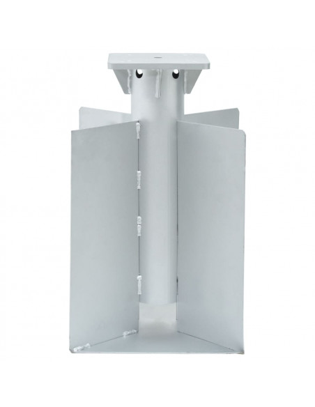 Base per Ombrellone Interrata Argento 27,5x27,5x45 cm Acciaio