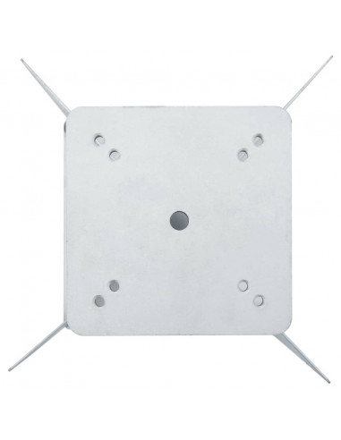 Base per Ombrellone Interrata Argento 27,5x27,5x45 cm Acciaio
