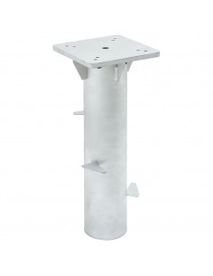 Base per Ombrellone Interrata Argento 16x16x39,5 cm Acciaio 2